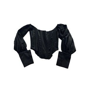Vague Studio Elizabeth Corset Top in Ink